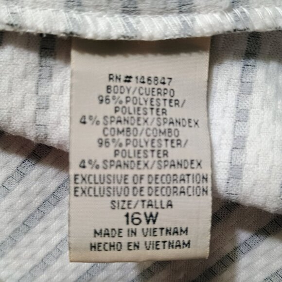 EUC: Maya Brooke Sze 16W Black & White Jacket Dress - Picture 3 of 8